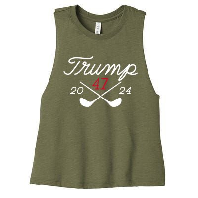 Golf Trump 47 2024 Women's Racerback Cropped Tank