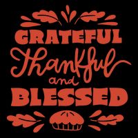 Grateful Thankful And Blessed Thanksgiving 16 in Basic Backpack