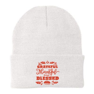 Grateful Thankful And Blessed Thanksgiving Beanie
