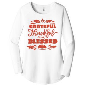 Grateful Thankful And Blessed Thanksgiving Women's Perfect Tri Tunic Long Sleeve Shirt