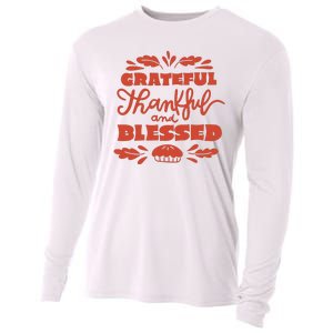 Grateful Thankful And Blessed Thanksgiving Cooling Performance Long Sleeve Crew