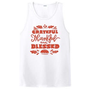 Grateful Thankful And Blessed Thanksgiving PosiCharge Competitor Tank