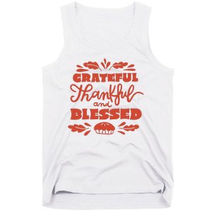 Grateful Thankful And Blessed Thanksgiving Tank Top