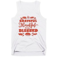 Grateful Thankful And Blessed Thanksgiving Tank Top