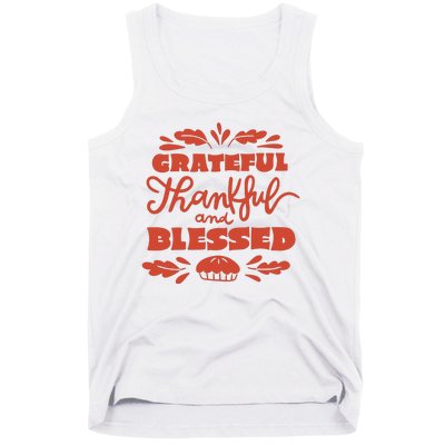 Grateful Thankful And Blessed Thanksgiving Tank Top