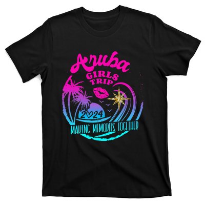 Girl Trip Aruba 2024 Beach Weekend Birthday Squad T-Shirt