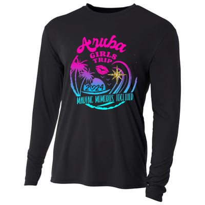 Girl Trip Aruba 2024 Beach Weekend Birthday Squad Cooling Performance Long Sleeve Crew