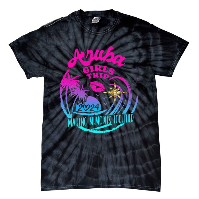 Girl Trip Aruba 2024 Beach Weekend Birthday Squad Tie-Dye T-Shirt