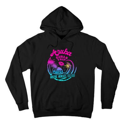 Girl Trip Aruba 2024 Beach Weekend Birthday Squad Tall Hoodie