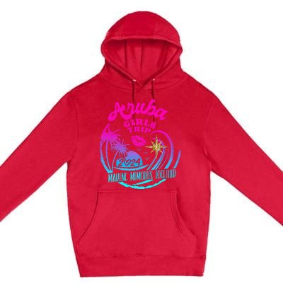 Girl Trip Aruba 2024 Beach Weekend Birthday Squad Premium Pullover Hoodie