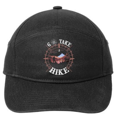 Go Take A Hike Hiking Camping Lovers Funny Outdoors 7-Panel Snapback Hat