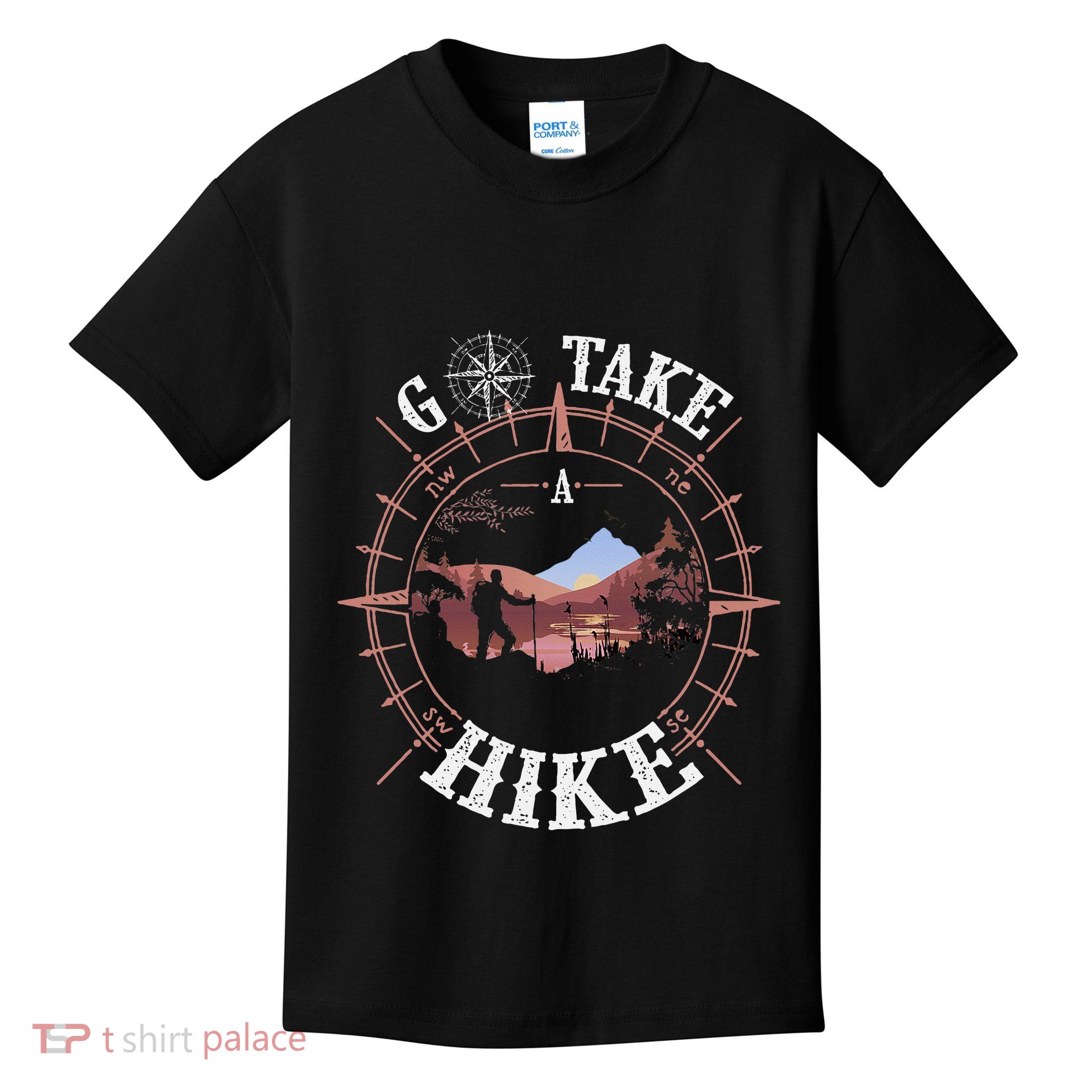 Go Take A Hike Hiking Camping Lovers Funny Outdoors Kids T-Shirt