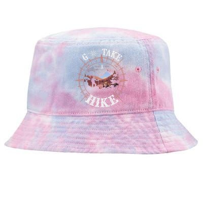 Go Take A Hike Hiking Camping Lovers Funny Outdoors Tie-Dyed Bucket Hat