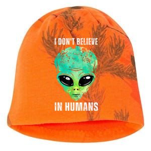 Green Turquoise Alien Face Halloween Costume Kati - Camo Knit Beanie