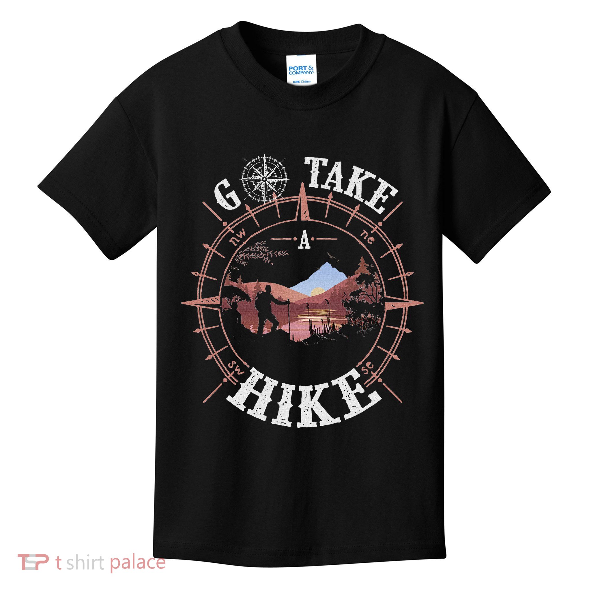Go Take A Hike Hiking Camping Lovers Funny Outdoors Humor Kids T-Shirt