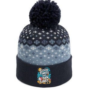 Good Times And Tan Linesv The Baniff Cuffed Pom Beanie