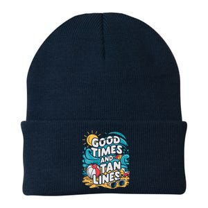 Good Times And Tan Linesv Knit Cap Winter Beanie