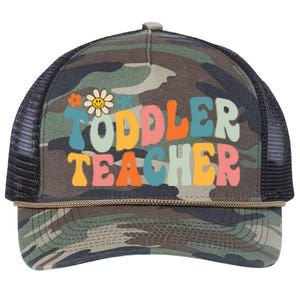 Groovy Teacher Appreciation Back To School Retro Rope Trucker Hat Cap