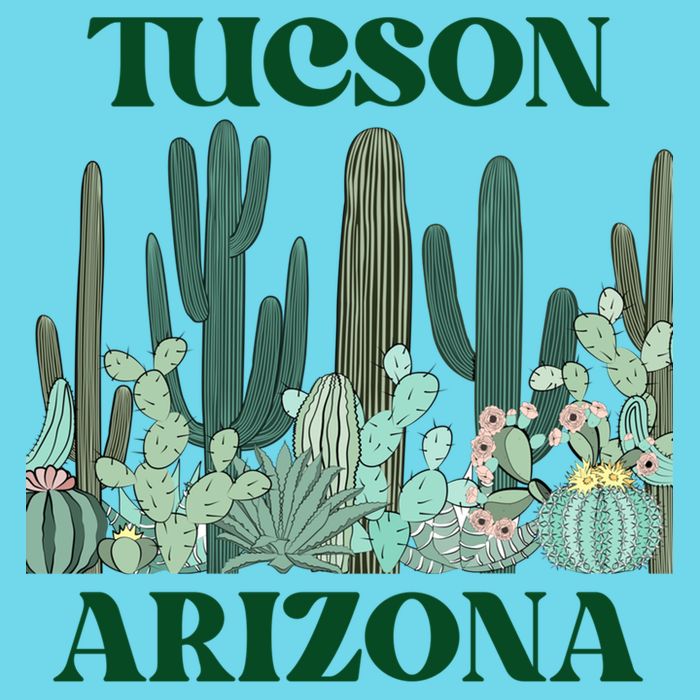 Green Tucson Arizona Cactus Great Gift Button