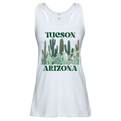 Green Tucson Arizona Cactus Great Gift Ladies Essential Flowy Tank