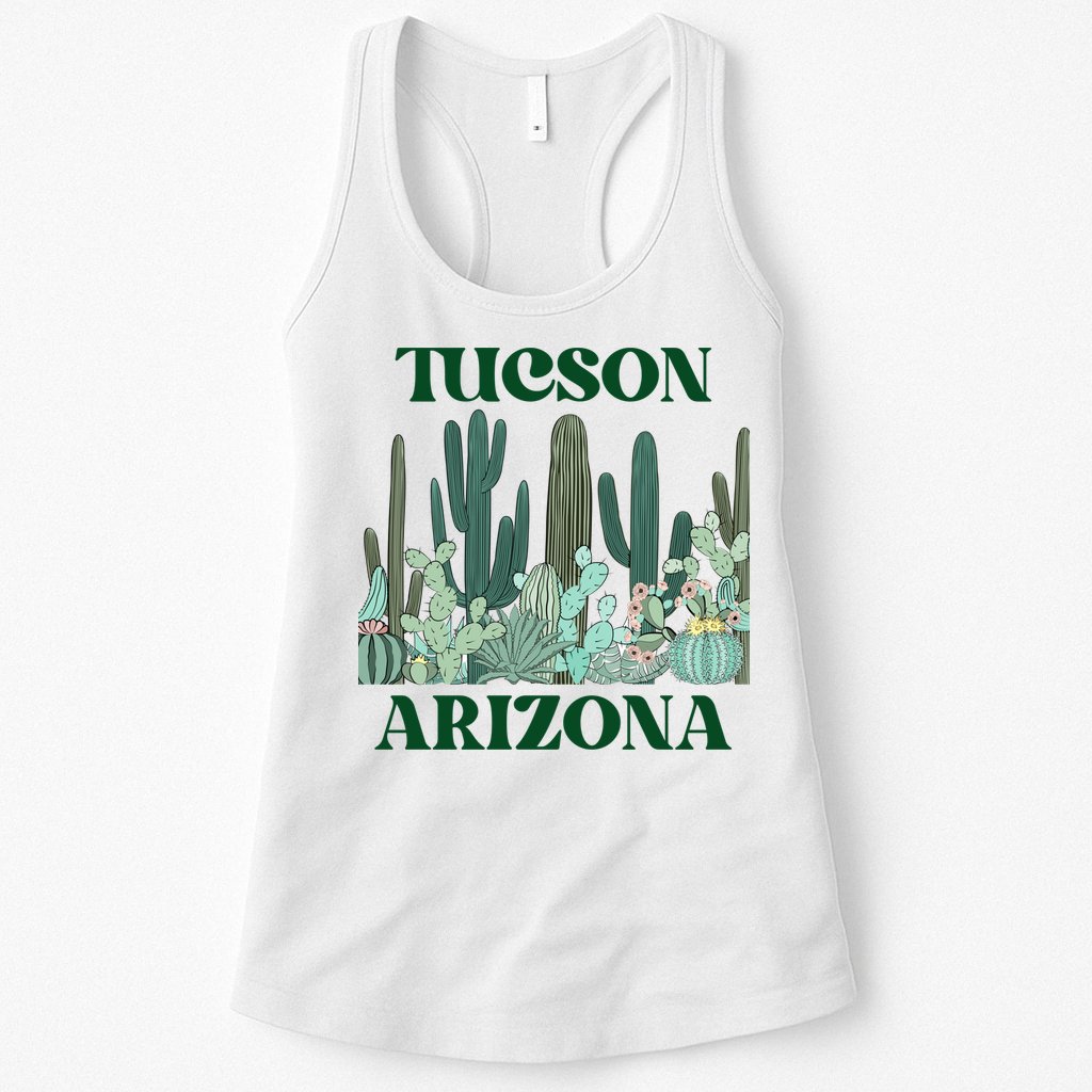 Green Tucson Arizona Cactus Great Gift Womens Tank Top