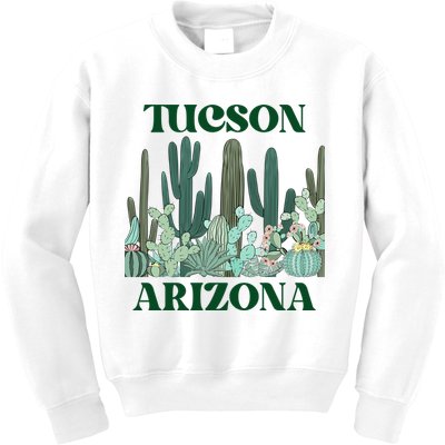 Green Tucson Arizona Cactus Great Gift Kids Sweatshirt