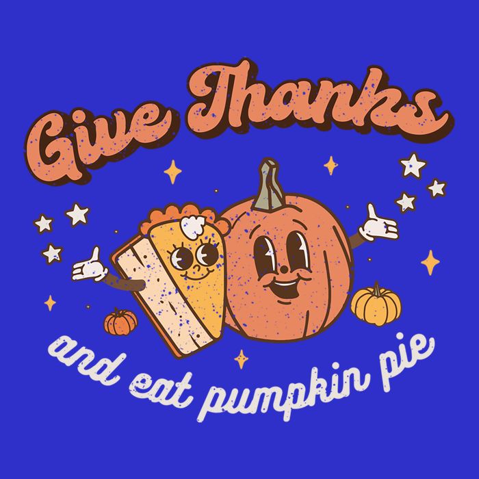 Give Thanks And Eat Pumpkin Pie Retro Thanksgiving Matching Gift Short Acrylic Beanie