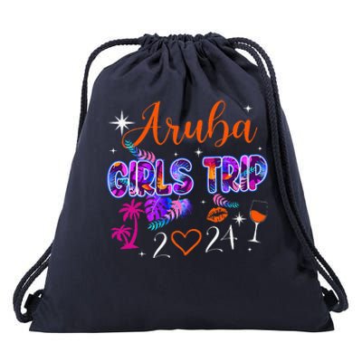 Girl Trip Aruba 2024 Weekend Hello Summer 2024 Vacation Drawstring Bag