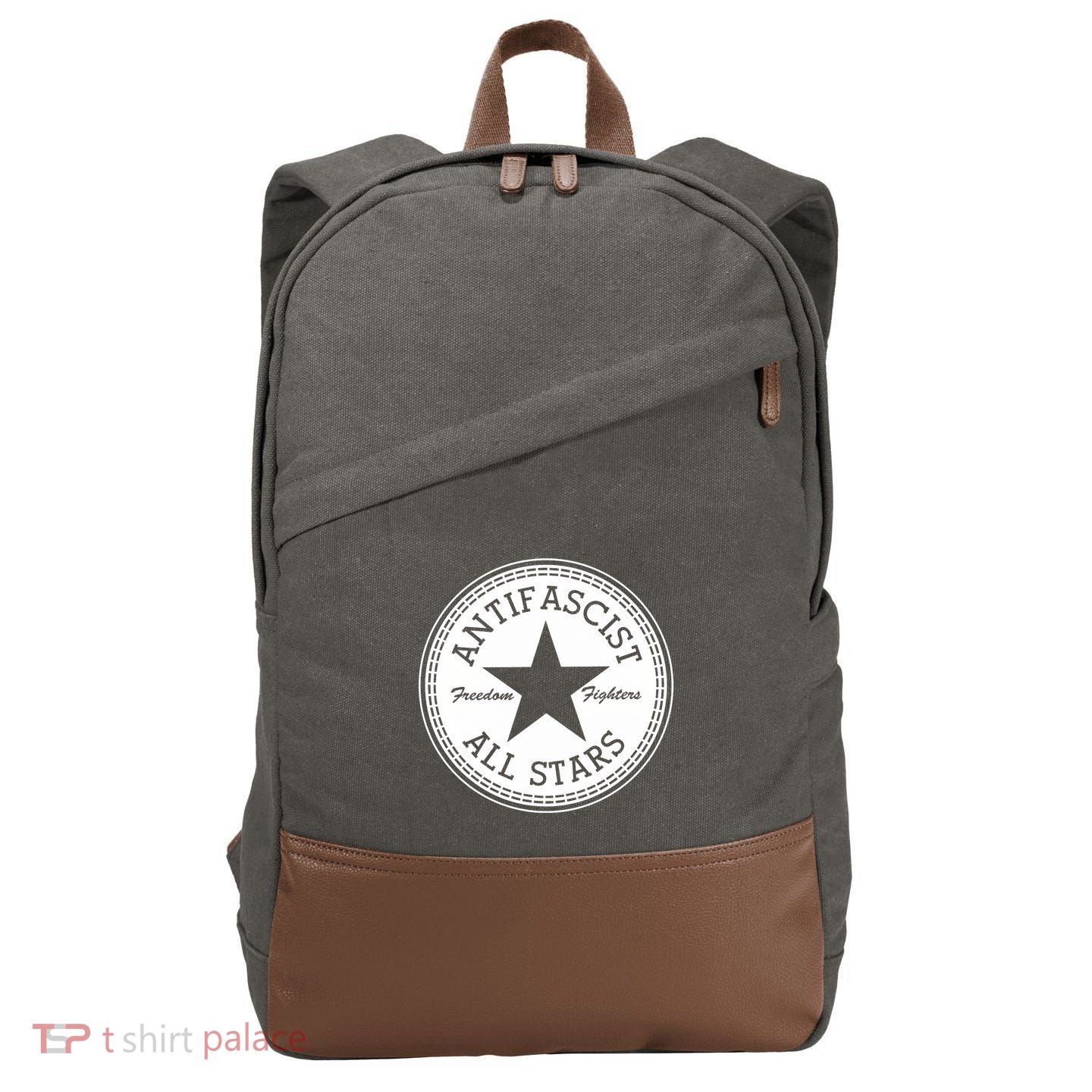 Greta Thunberg Antifa Freedom Fighters Cotton Canvas Backpack