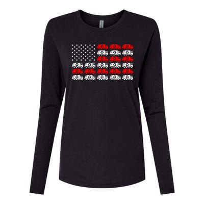 Garbage Trump American Flag Vote Trump Womens Cotton Relaxed Long Sleeve T-Shirt