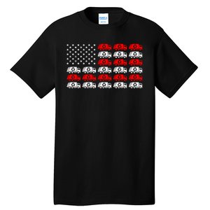 Garbage Trump American Flag Vote Trump Tall T-Shirt