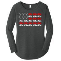 Garbage Trump American Flag Vote Trump Women's Perfect Tri Tunic Long Sleeve Shirt