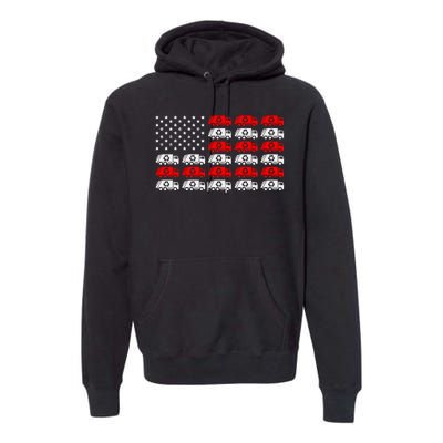 Garbage Trump American Flag Vote Trump Premium Hoodie