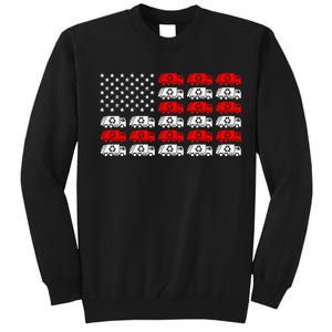 Garbage Trump American Flag Vote Trump Tall Sweatshirt