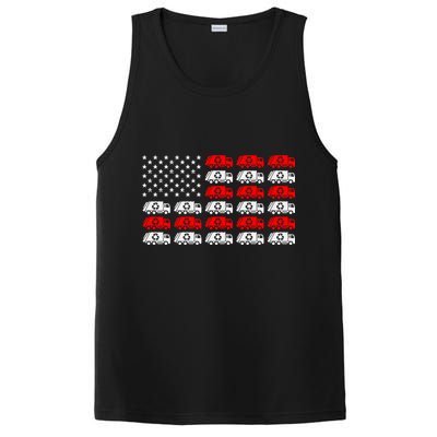 Garbage Trump American Flag Vote Trump PosiCharge Competitor Tank