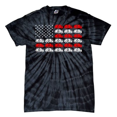 Garbage Trump American Flag Vote Trump Tie-Dye T-Shirt