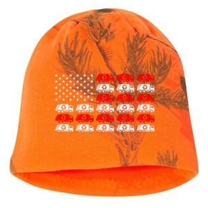 Garbage Trump American Flag Vote Trump Kati - Camo Knit Beanie