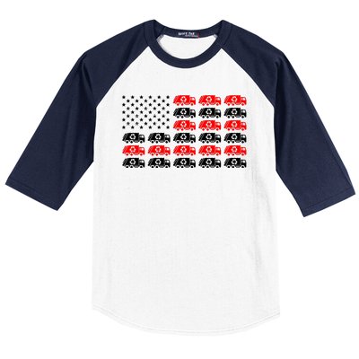 Garbage Trump American Flag Vote Trump Baseball Sleeve Shirt