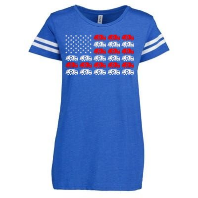 Garbage Trump American Flag Vote Trump Enza Ladies Jersey Football T-Shirt