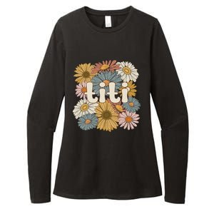 Groovy Titi Auntie Flowers Cute Titi Aunt Gift Womens CVC Long Sleeve Shirt