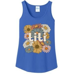 Groovy Titi Auntie Flowers Cute Titi Aunt Gift Ladies Essential Tank