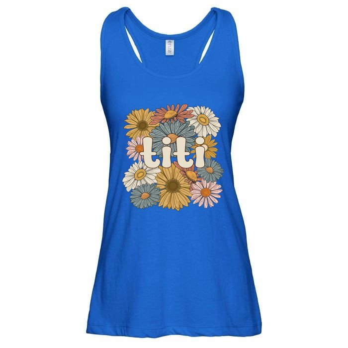 Groovy Titi Auntie Flowers Cute Titi Aunt Gift Ladies Essential Flowy Tank