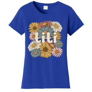 Groovy Titi Auntie Flowers Cute Titi Aunt Gift Women's T-Shirt