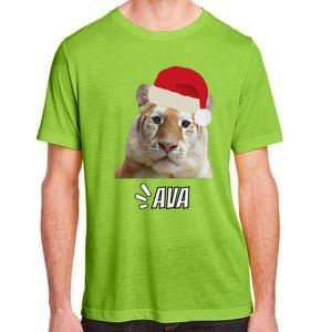 Golden Tiger Ava Chiang Mai Xmas Hat Wildlife Beauty Funny Adult ChromaSoft Performance T-Shirt