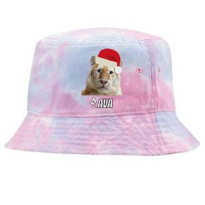 Golden Tiger Ava Chiang Mai Xmas Hat Wildlife Beauty Funny Tie-Dyed Bucket Hat