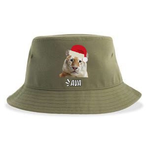 Golden Tiger Ava Chiang Mai Xmas Hat Wildlife Beauty Funny Sustainable Bucket Hat