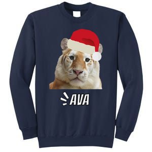 Golden Tiger Ava Chiang Mai Xmas Hat Wildlife Beauty Funny Sweatshirt