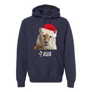 Golden Tiger Ava Chiang Mai Xmas Hat Wildlife Beauty Funny Premium Hoodie