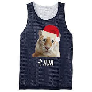 Golden Tiger Ava Chiang Mai Xmas Hat Wildlife Beauty Funny Mesh Reversible Basketball Jersey Tank