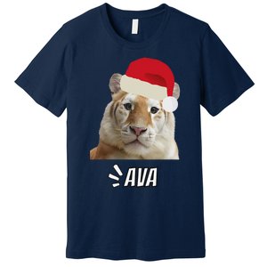 Golden Tiger Ava Chiang Mai Xmas Hat Wildlife Beauty Funny Premium T-Shirt